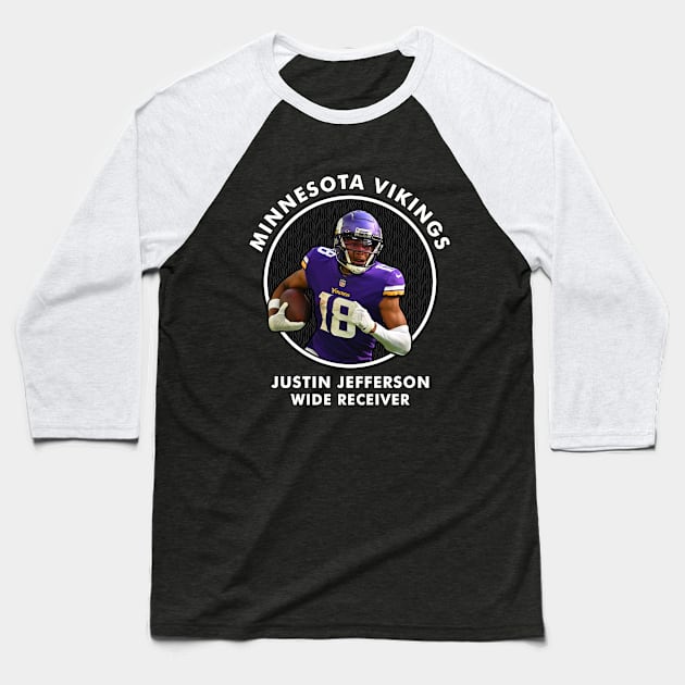 JUSTIN JEFFERSON - WR - MINNESOTA VIKINGS Baseball T-Shirt by Mudahan Muncul 2022